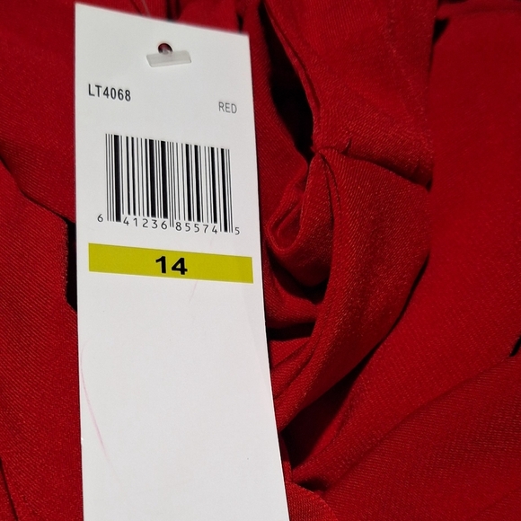 London Times Red Pleated Halter Sundress - Picture 4 of 5